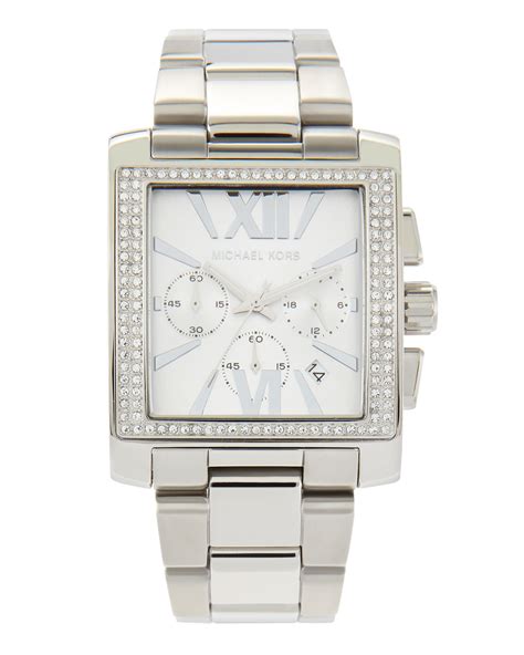 michael kors leather bracelet square watch|Michael Kors Watch model nadja.